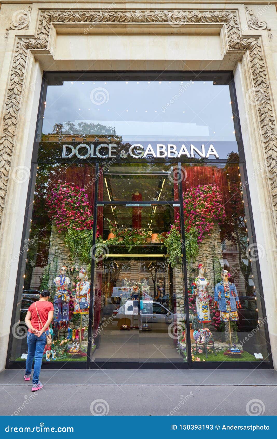 Dolce and Gabbana Fashion Luxury Store in Avenue Montaigne in Paris, France  Editorial Stock Photo - Image of expensive, gold: 150393193