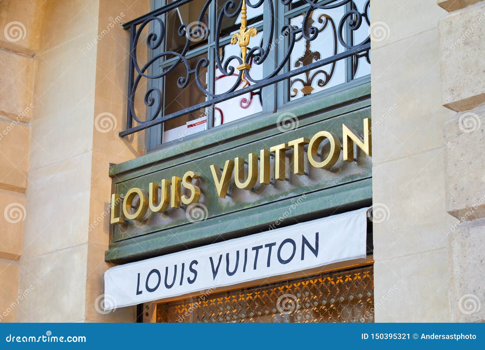 Louis Vuitton Luxury Store Sign In Place Vendome In Paris, France Editorial Photo - Image of ...