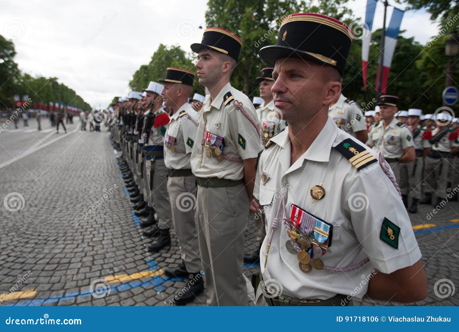 Paris. France. July 14, 2012. the Ranks of the Foreign Legionaries ...