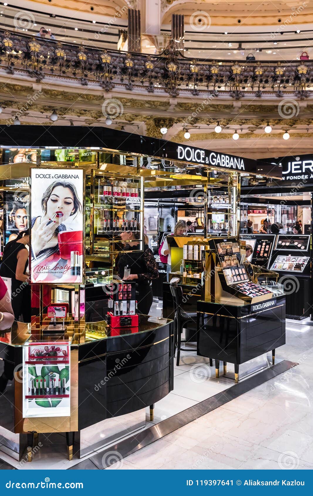 Dolce & Gabbana Shop in the Galeries Lafayette. Paris, France Editorial  Photo - Image of lipstick, lafayette: 119397641