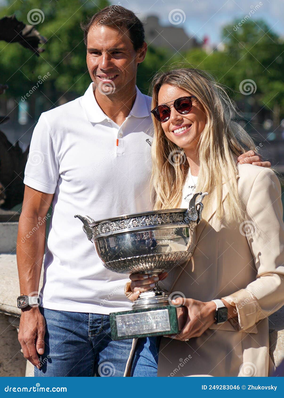 Roland Garros 2022 Champion Rafael Nadal of Spain and His Sister Maria