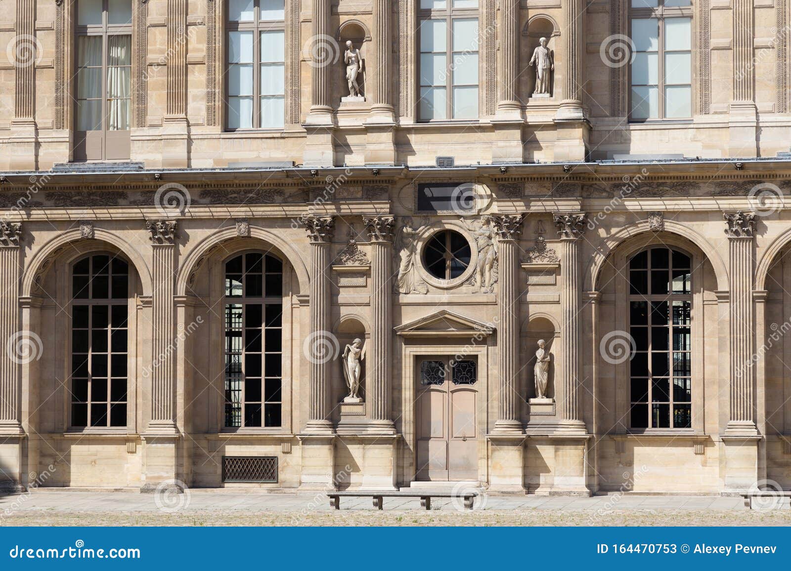 PARIS FRANCE JUNE 23 2017 View Of The Building Of The Louvre Is paris-france-june-23-2017-view-of-the-building-of-the-louvre-is