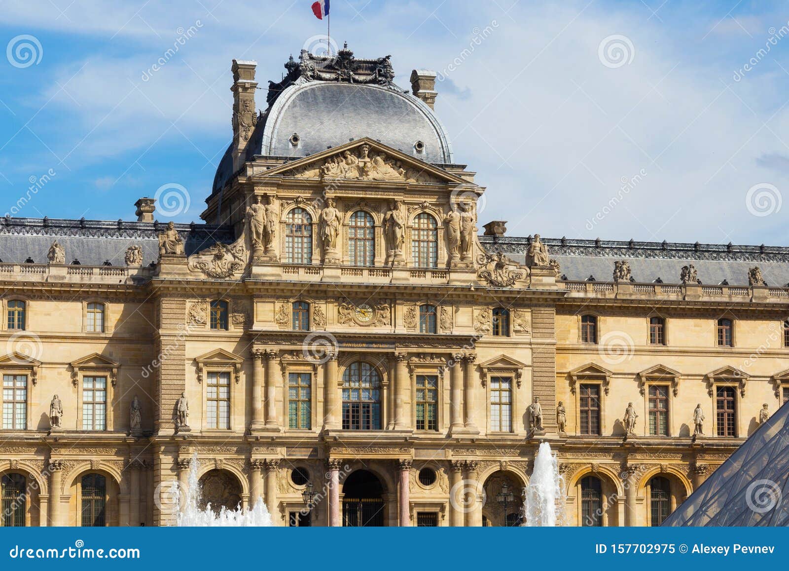 PARIS FRANCE JUNE 23 2017 View Of The Pavillon Sully Of The Louvre paris-france-june-23-2017-view-of-the-pavillon-sully-of-the-louvre