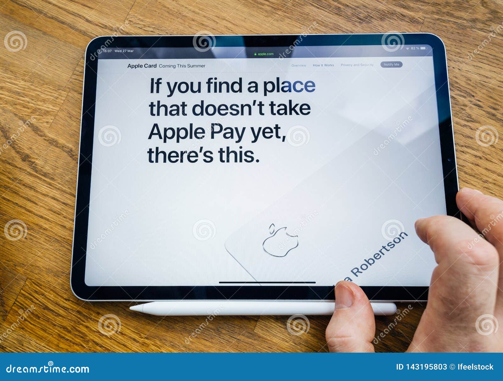 Man POV Ipad Pro Tablet with Apple Card Feature on Website Editorial Stock  Photo - Image of apps, computer: 143195803