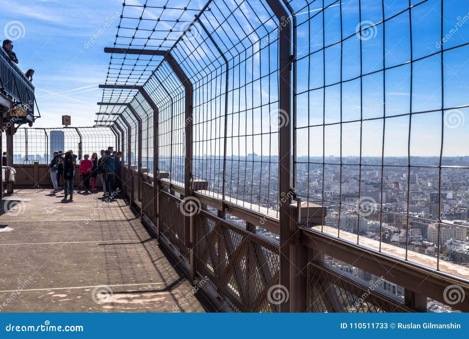 Paris, France - March 30, 2017: Top of the Eiffel Tower. this is
