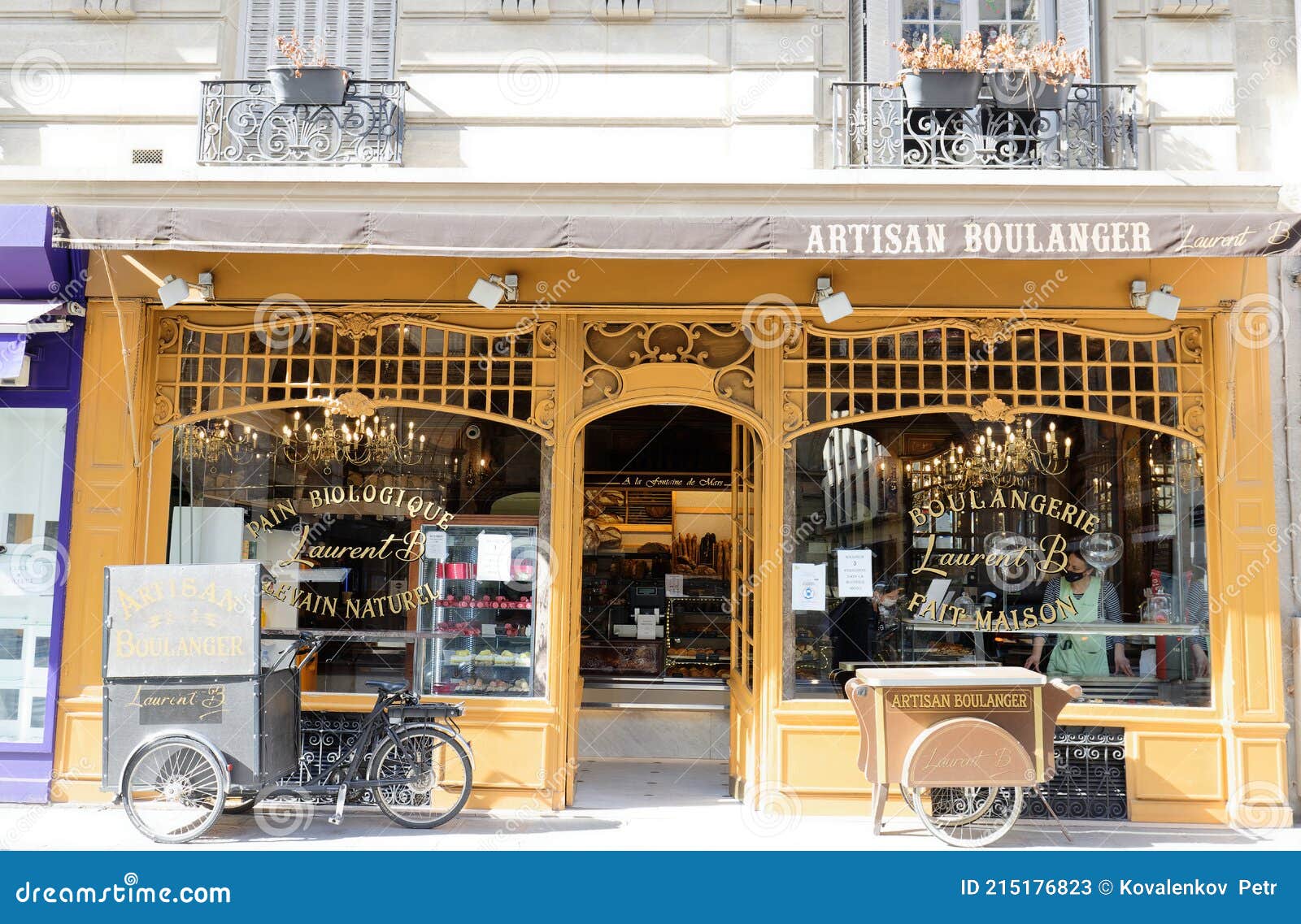 The Traditional French Bakery Shop a La Fontaine Du Mars Located Near  Eiffel Tower in Paris, France. Editorial Stock Photo - Image of house,  food: 215176823