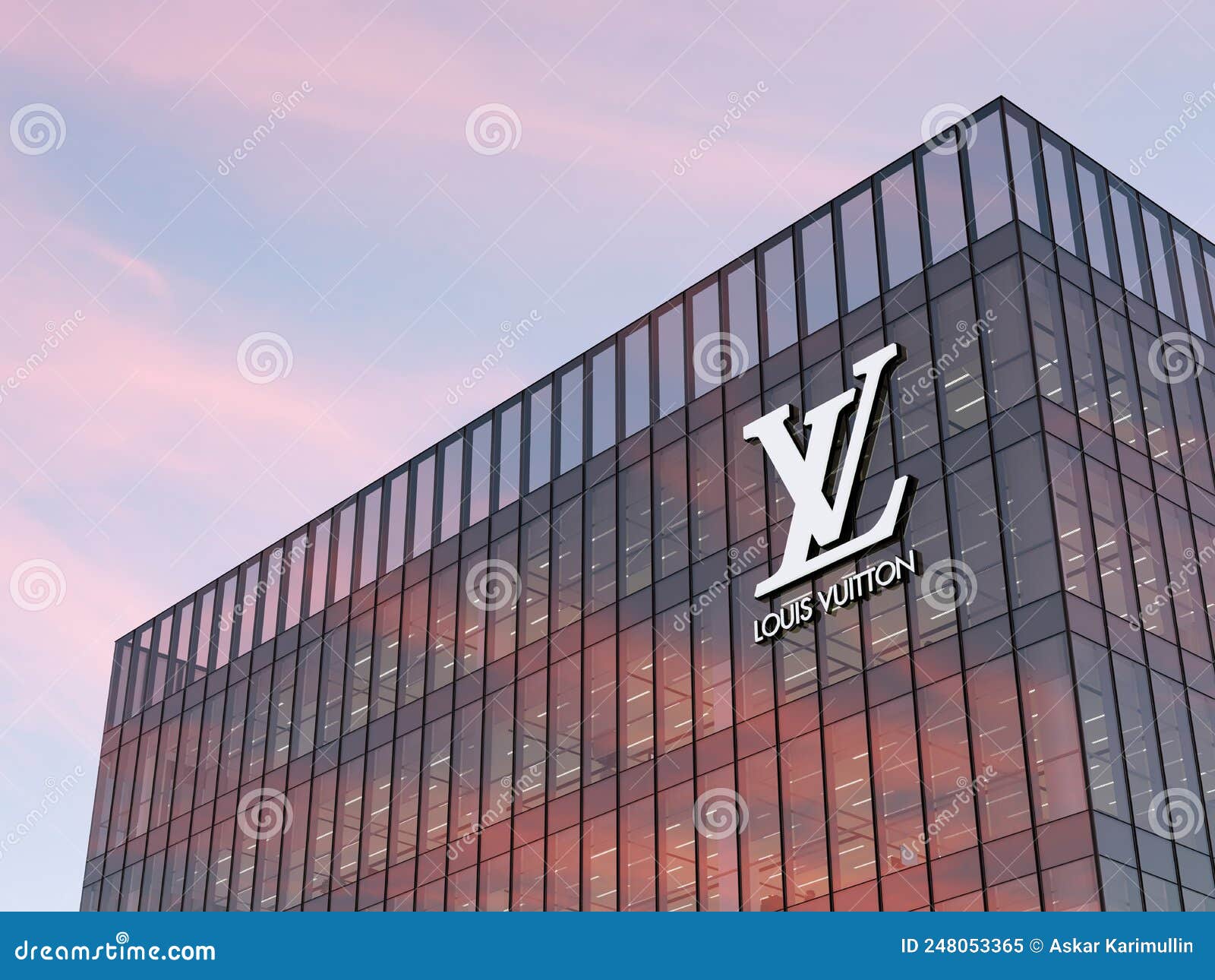 Paris, France. May 2, 2022. Editorial Use only, 3D CGI. Louis Vuitton  Signage Logo on Top of Glass Building Editorial Image - Illustration of  building, clothing: 248053365