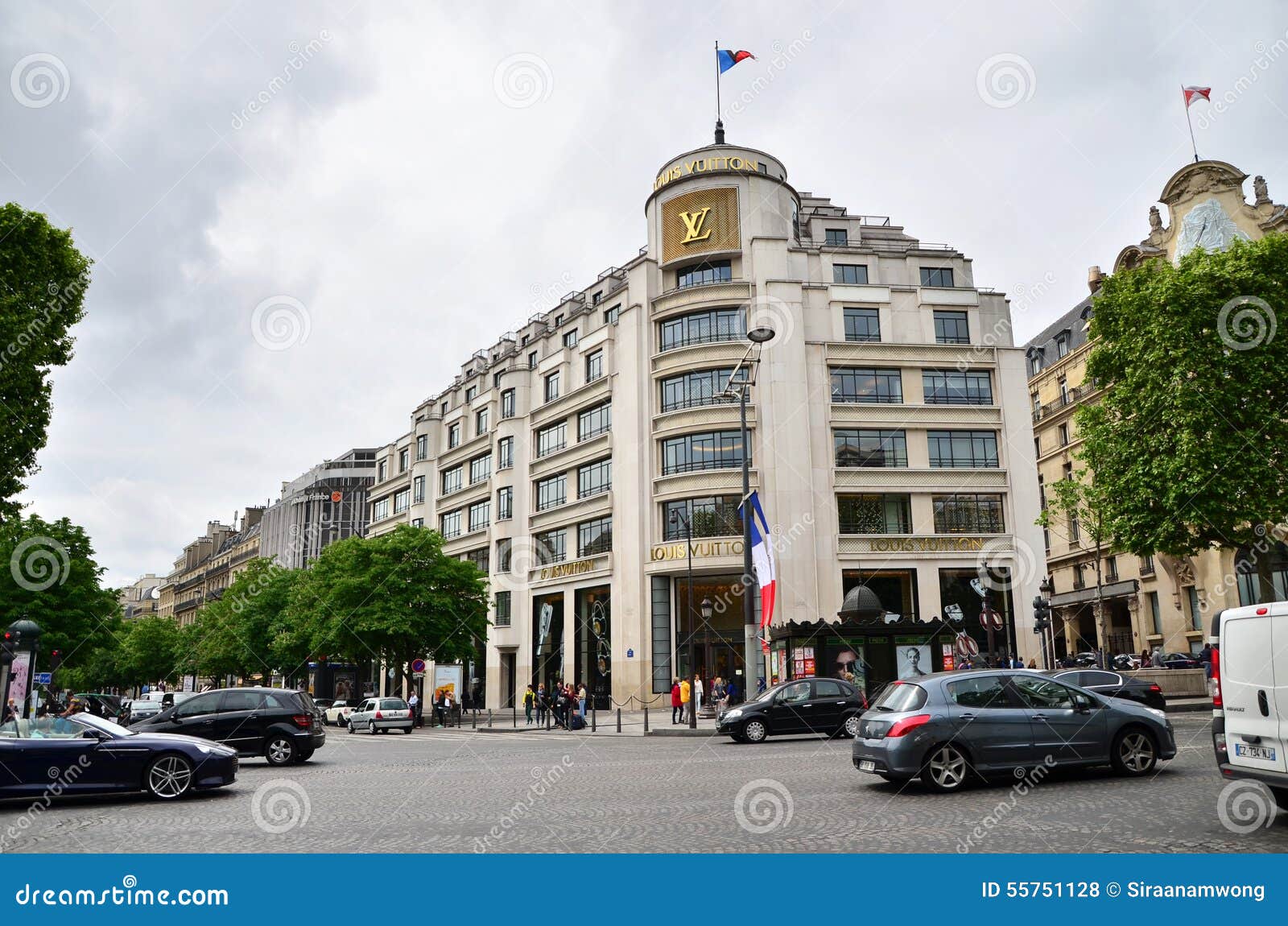 Paris, France - May 14, 2015: Tourists Shopping At Louis Vuitton Store In Paris Editorial Stock ...