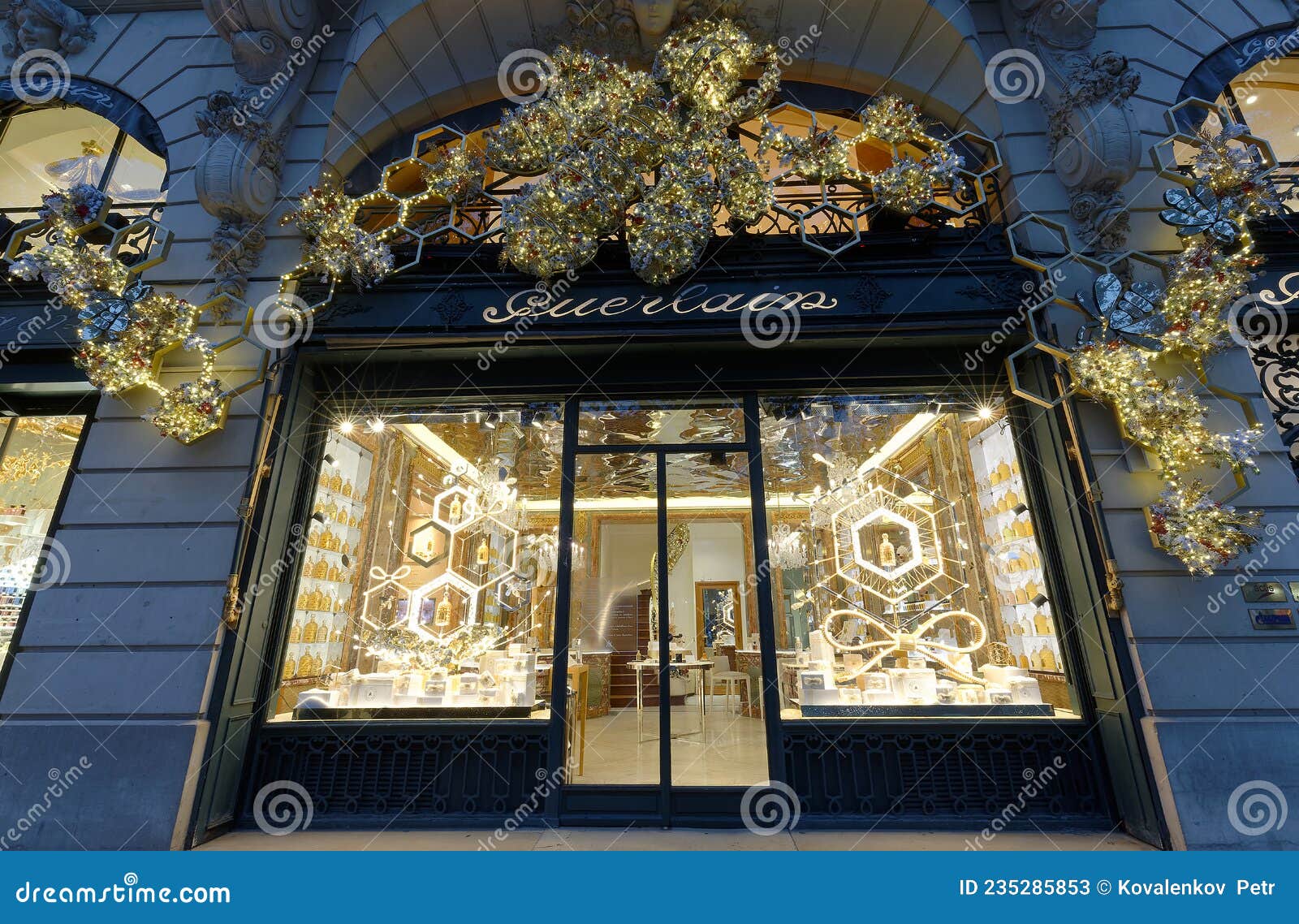 Guerlain Store at Avenue Des Champs-Elysees Decorated for Christmas in Paris  . Guerlain is One of the Most Premier Editorial Stock Photo - Image of  fashion, shop: 235285853