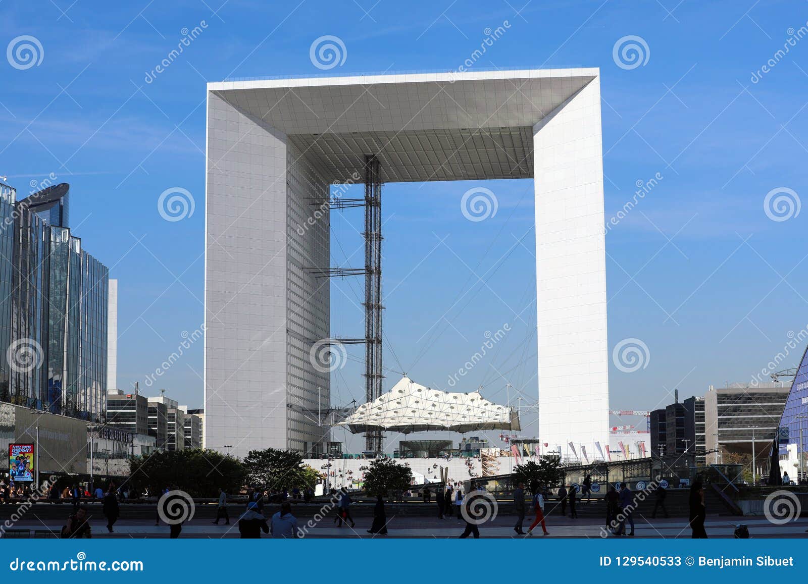 Paris La Defense Grande Arche Editorial Stock Photo Image of