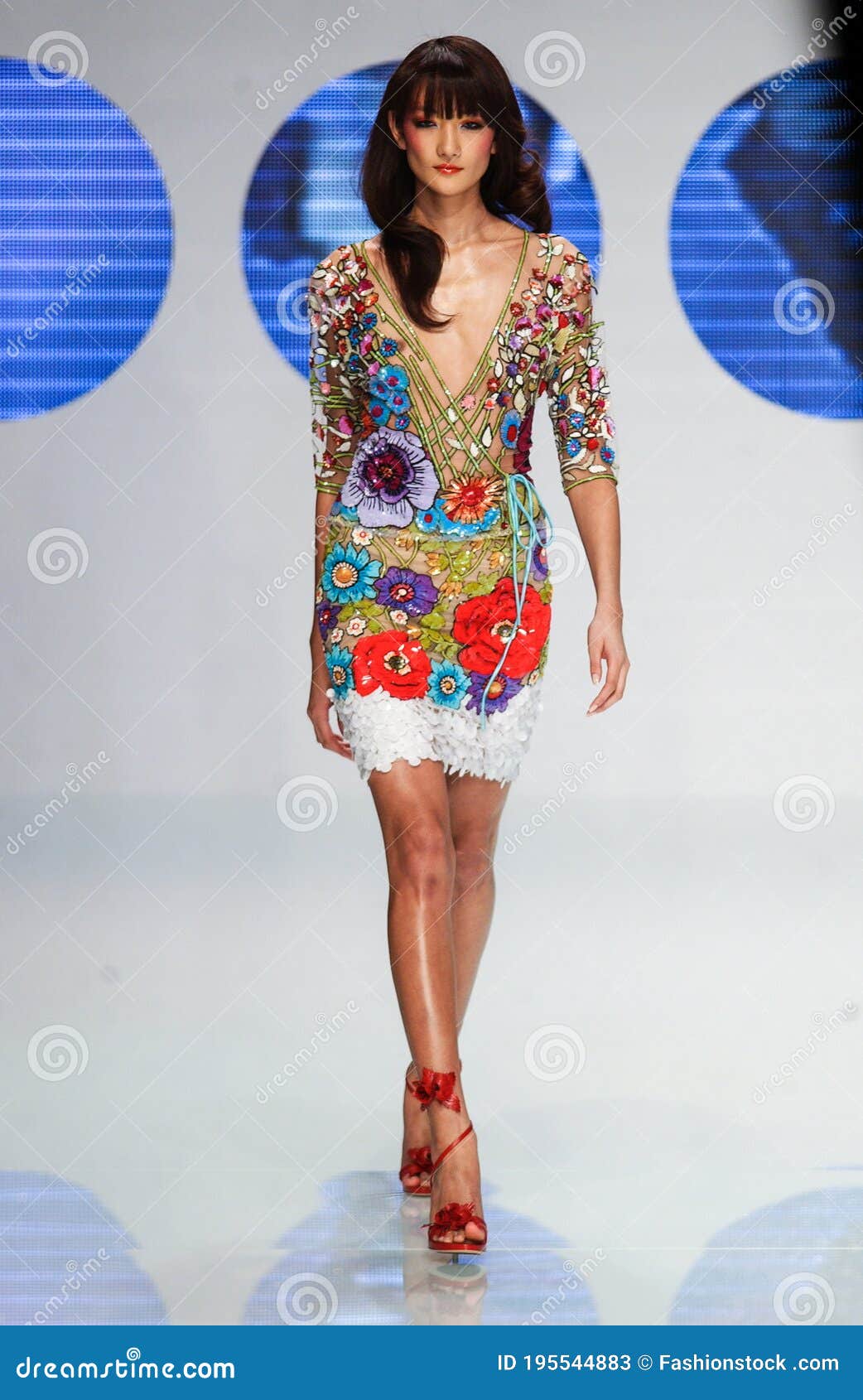 Model Ai Tominaga Walks Runway Fashion Show of Valentino Ready-To-Wear ...