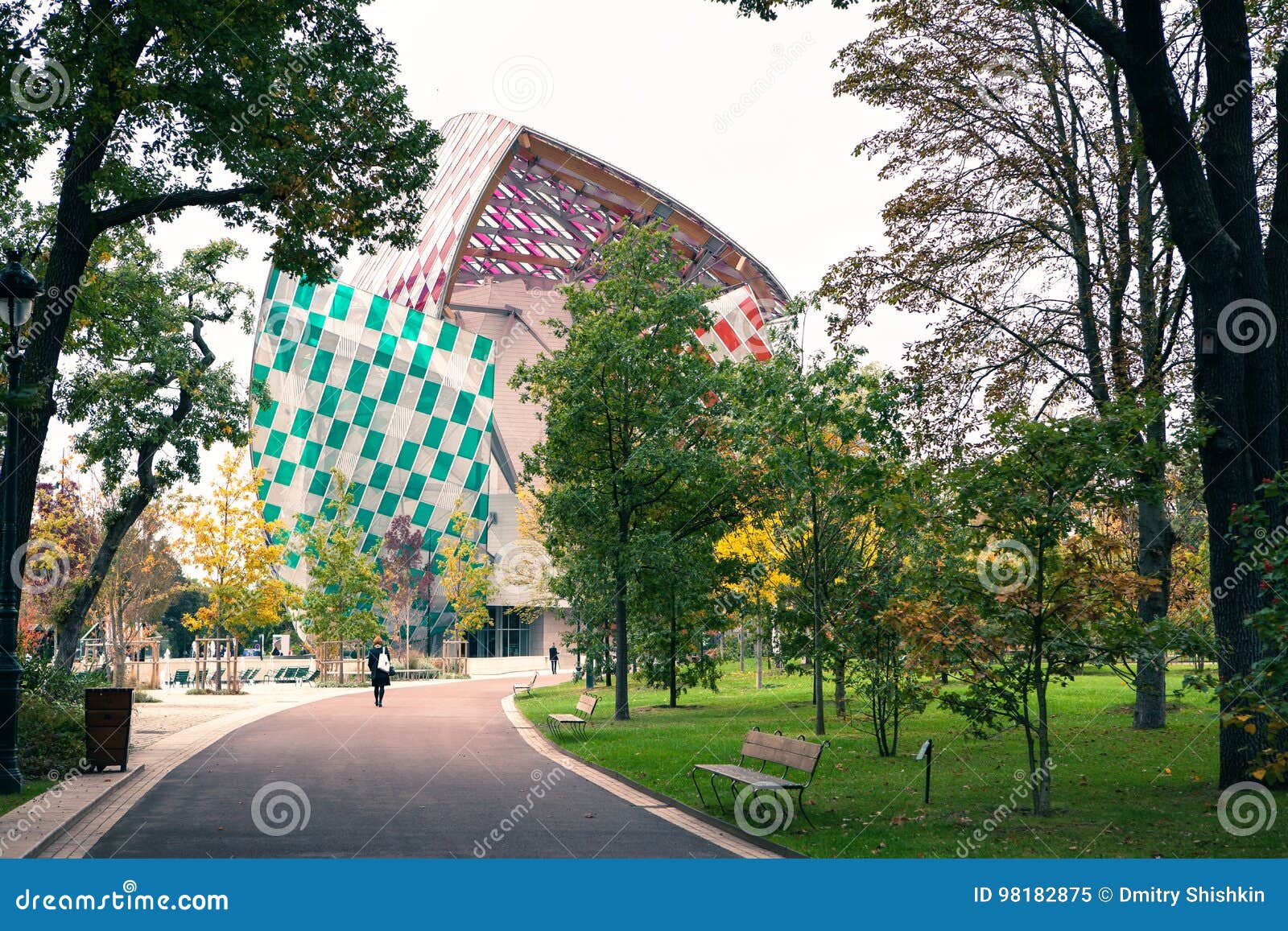 Paris, France - October 19, 2016: The Museum Of Modern Art Foundation Louis Vuitton, View From ...