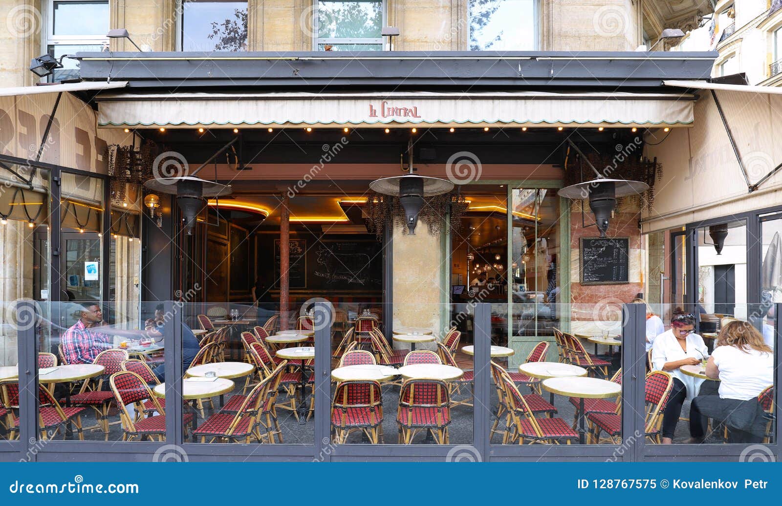 The Traditional French Cafe Le Central , Paris, France. Editorial Image -  Image of clients, french: 128767575