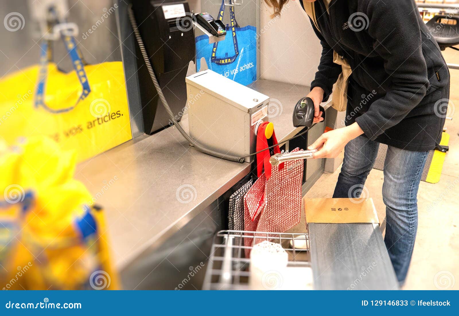 Scanning Products at IKEA Store Shopping Editorial Stock Photo - Image of banking, commercial: 129146833