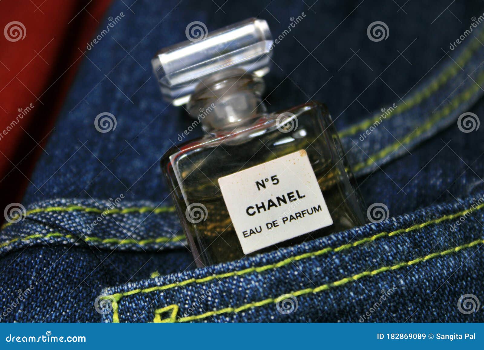 Chanel Perfume Bottles in a Pocket of Blue Jeans. French Perfume. Editorial  Stock Image - Image of aromatic, chanel: 182869089