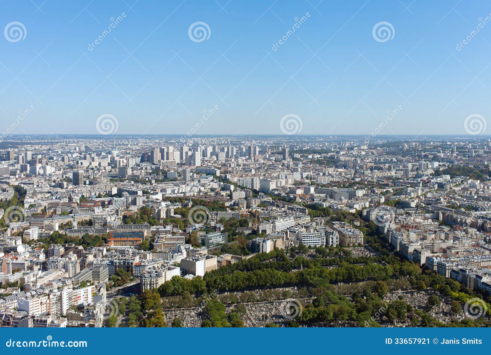 Paris in hot day. stock image. Image of europe, skyline - 33657921