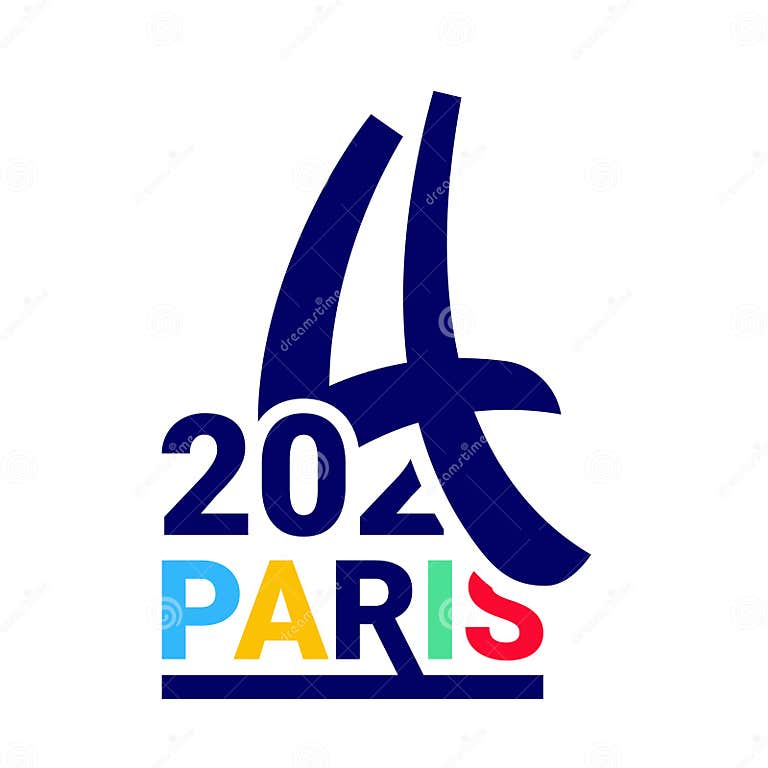 Paris 2024 Olympics. Logo for the Olympics. Vector Illustration Stock