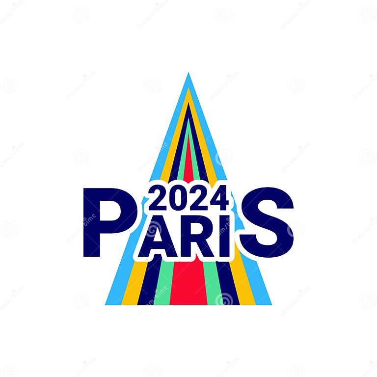 Paris 2024 Olympics. Logo for the Olympics. Vector Illustration