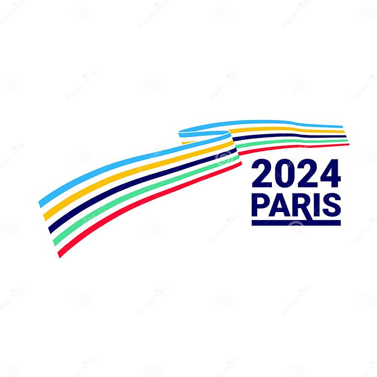 Paris 2024 Olympics. Logo for the Olympics. Vector Illustration