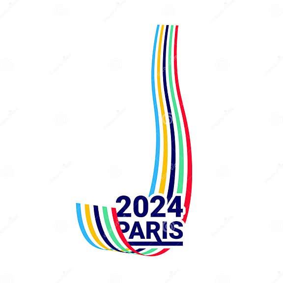 Paris 2024 Olympics. Logo for the Olympics. Vector Illustration