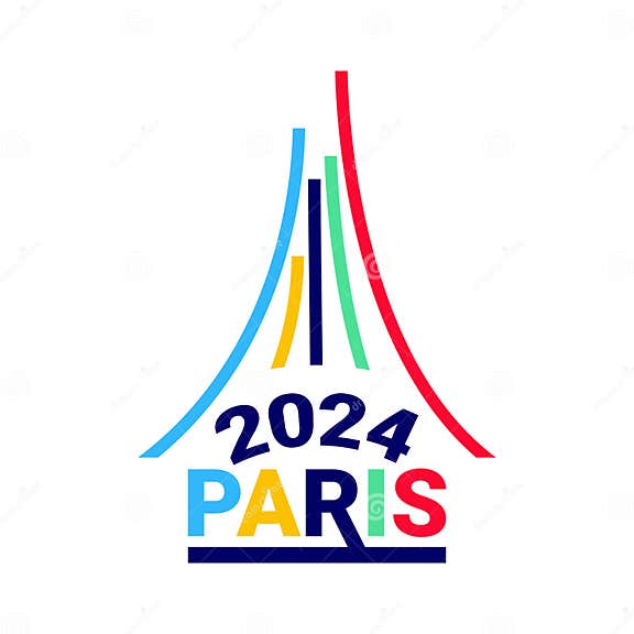 Paris 2024 Olympics. Logo for the Olympics. Vector Illustration