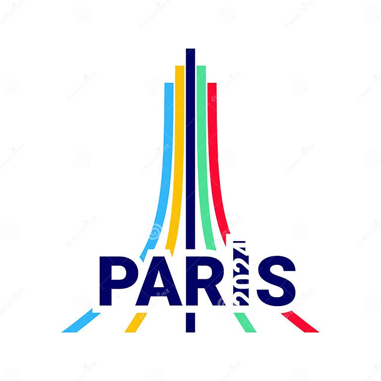 Paris 2024 Olympics. Logo for the Olympics. Vector Illustration