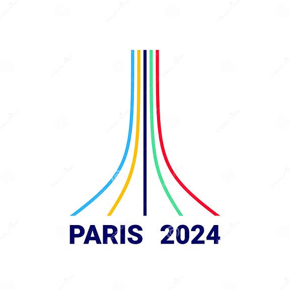 Paris 2024 Olympics. Logo for the Olympics. Vector Illustration