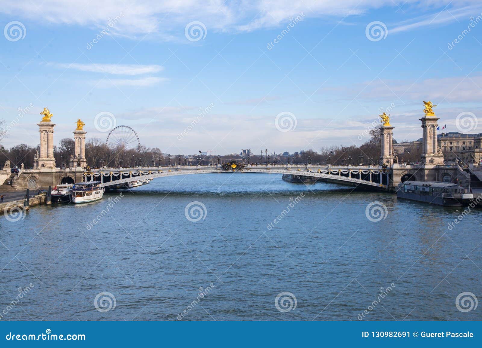 Paris, pont Alexandre III stock image. Image of france - 130982691