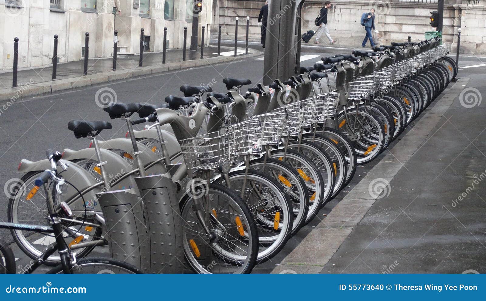 Paris public bikes stock photo. Image of bicycles, public 55773640