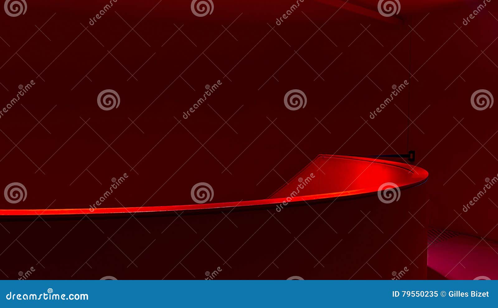 paris - red staircase of city of architecture