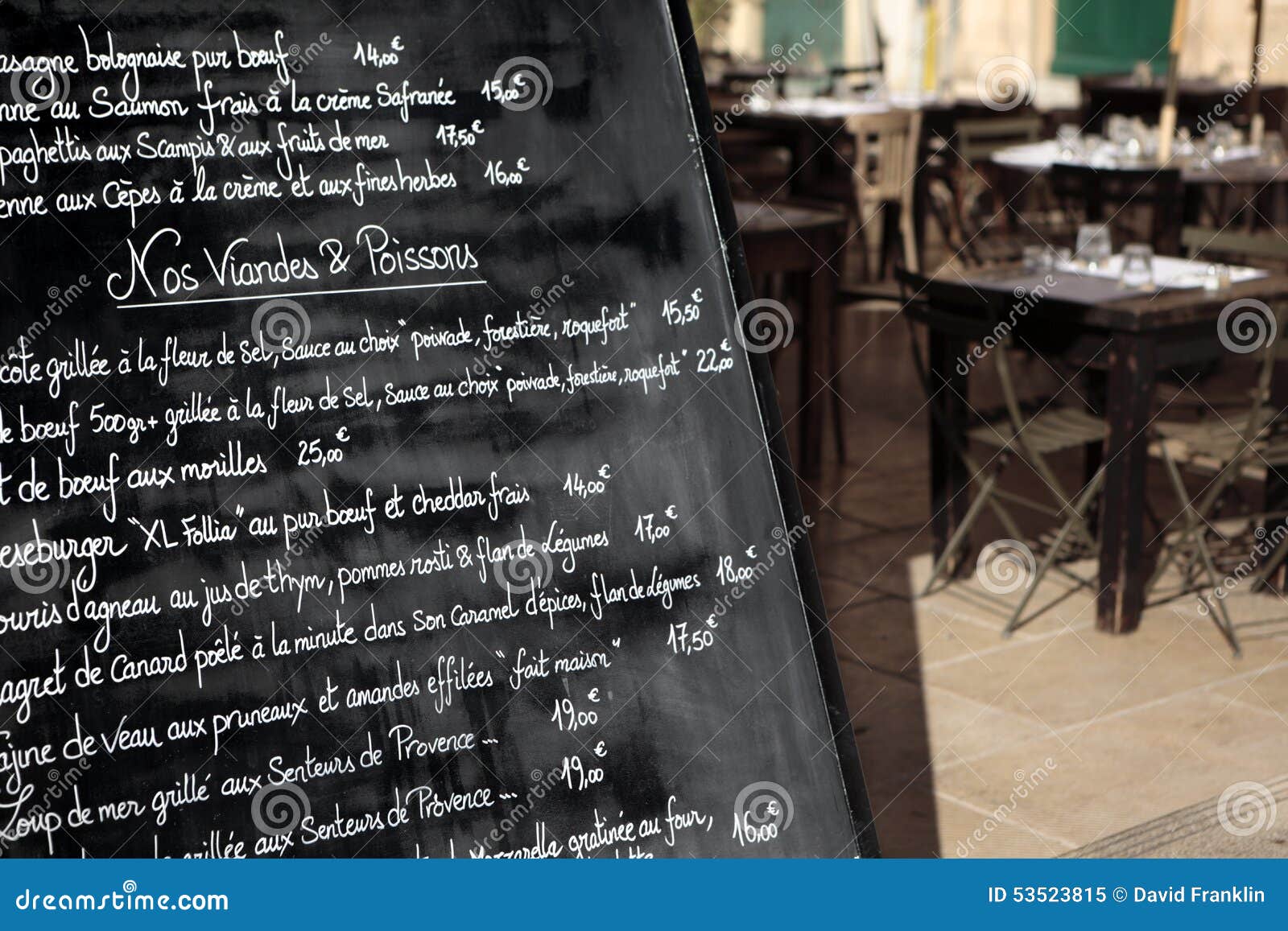 paris restaurant menu board france 53523815