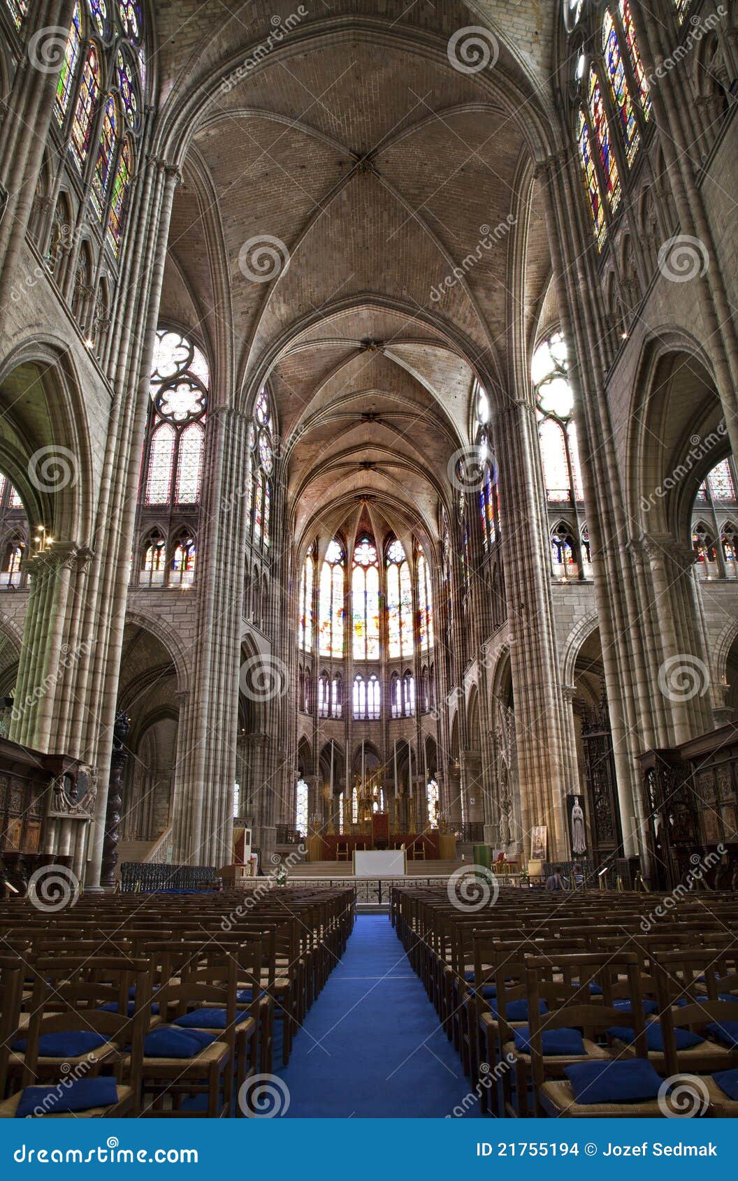Paris Saint Denis Gothic Cathedral Stock Photo Image of catholicism