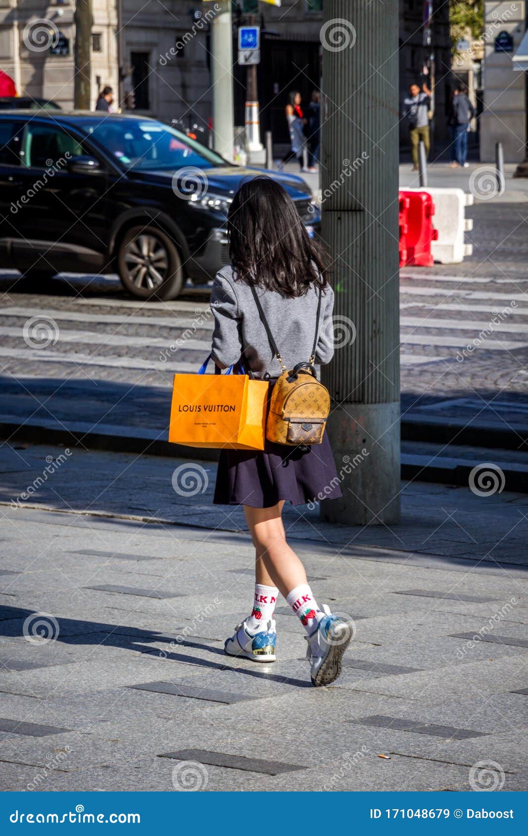 Paris/France - September 10, 2019 : The Louis Vuitton luxury store