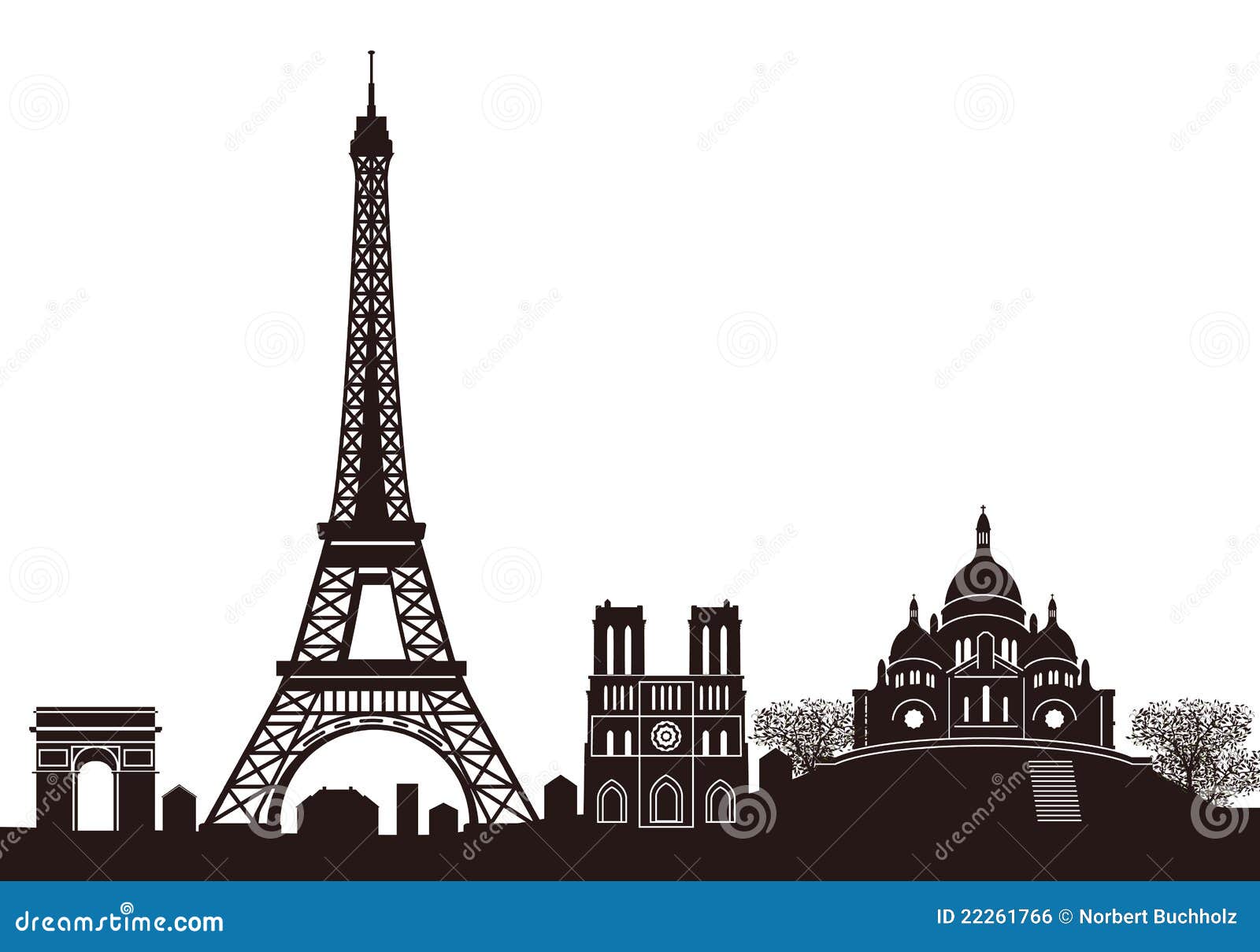 Paris Skyline Royalty Free Stock Image - Image: 22261766