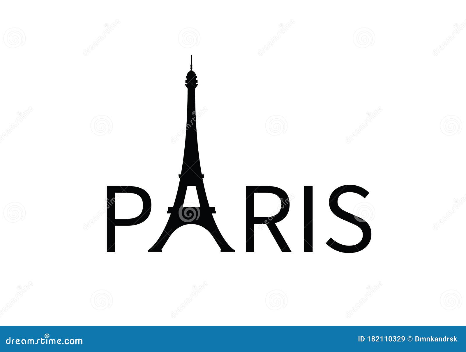 Paris Symbol Eiffel Tower Vector Illustration Stock Vector ...