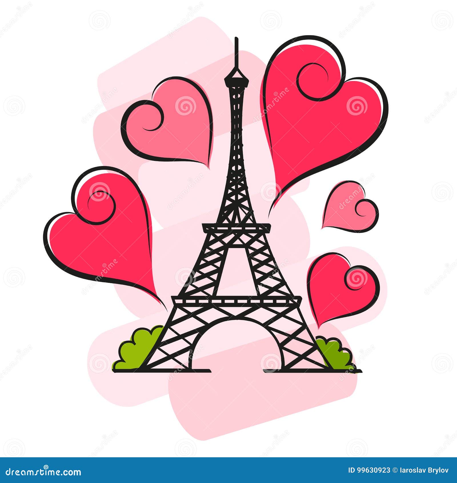 Paris vector illustration stock vector. Illustration of graphic - 99630923