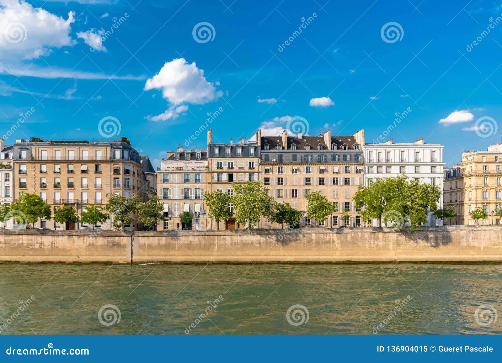 Paris, View Of Ile Saint-louis Stock Image - Image of destination, france: 136904015