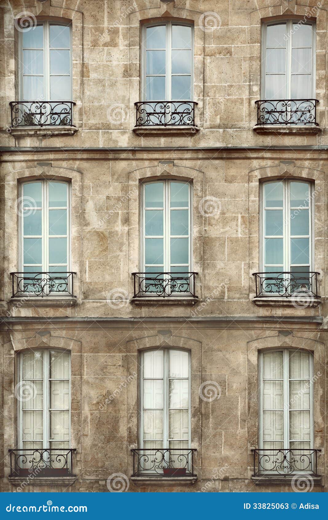 Paris Windows Stock Photos - Image: 33825063
