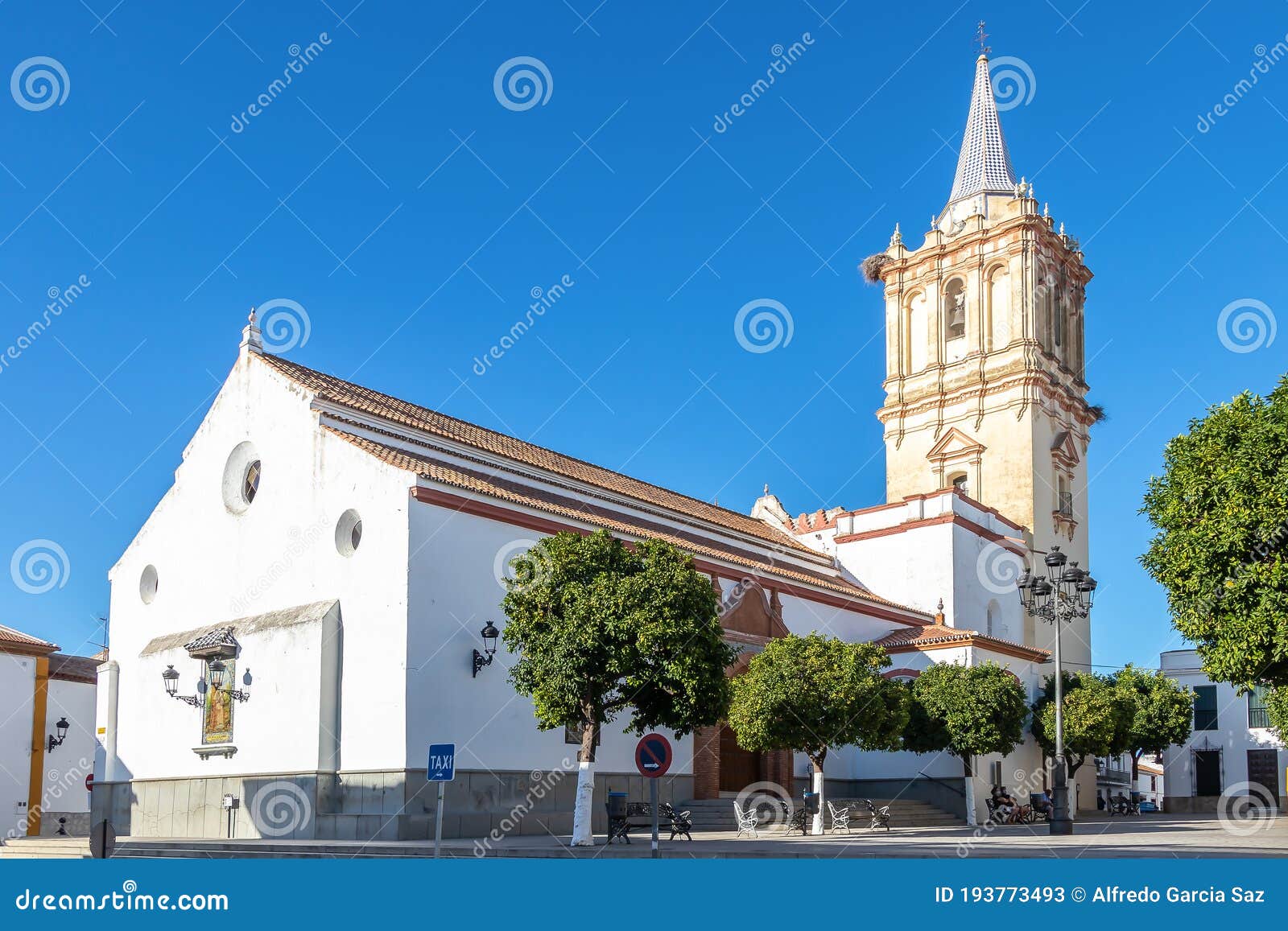 parish of san bartolome apostol in the town of beas, huelva, andalucia, spain