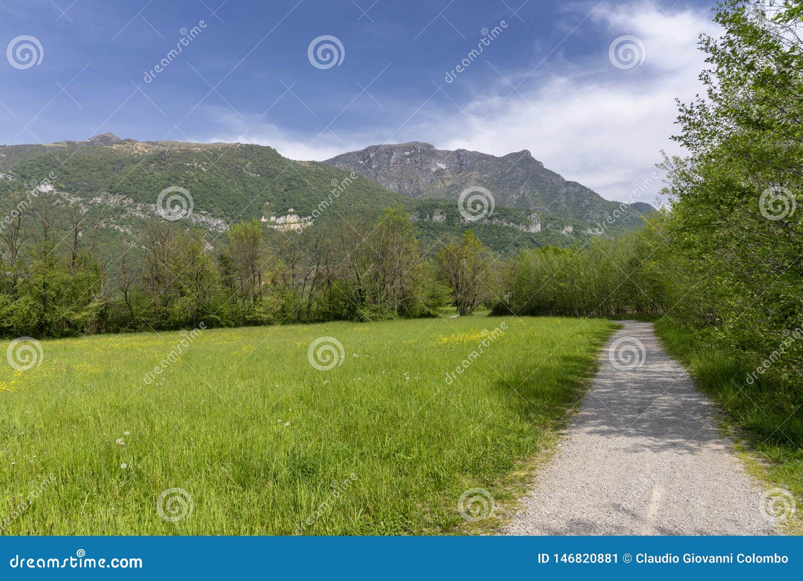 park of the annone lake, italy