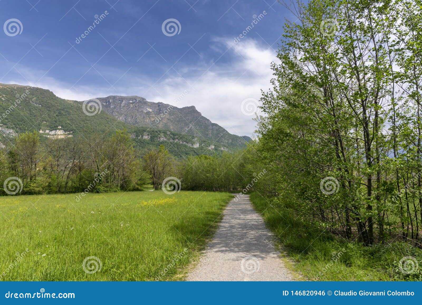 park of the annone lake, italy