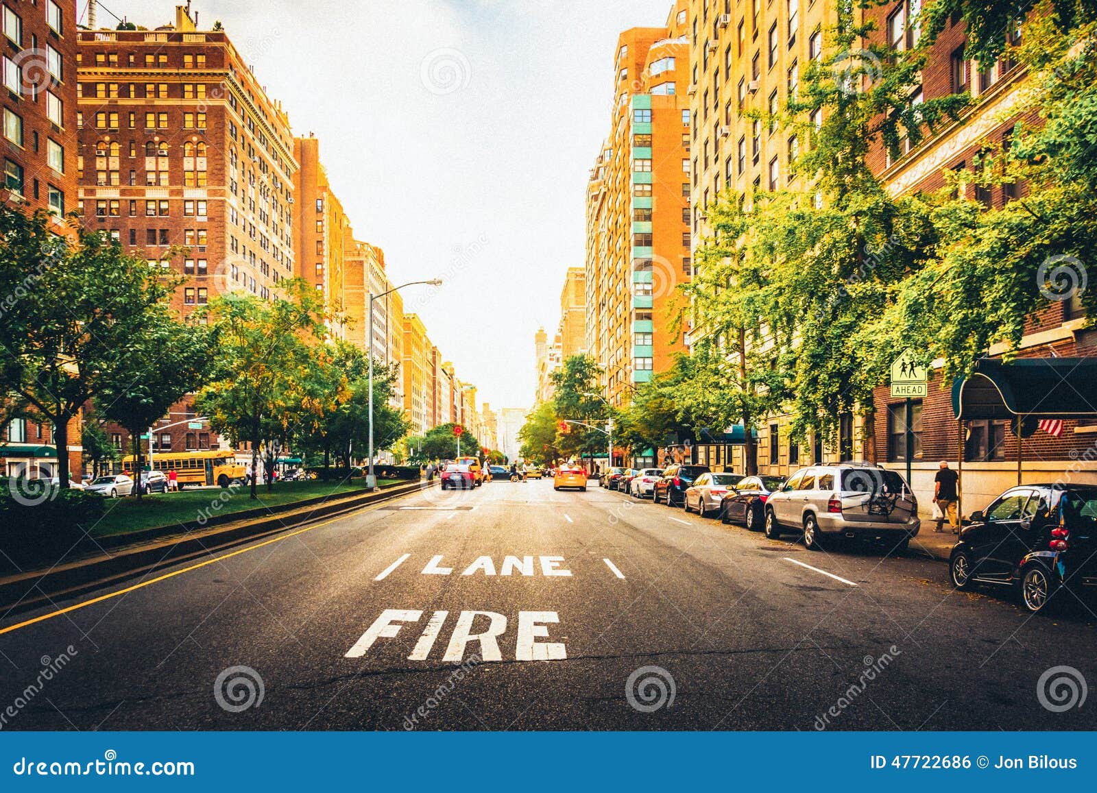 park avenue in upper east side, manhattan, new york.