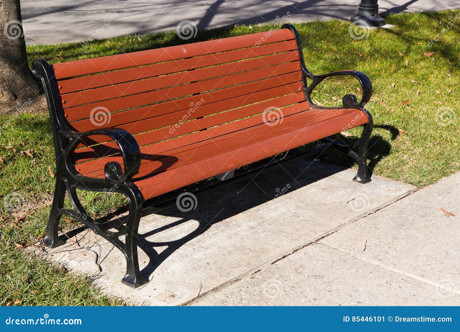 Park Bench stock image. Image of brown, university, campus 85446101