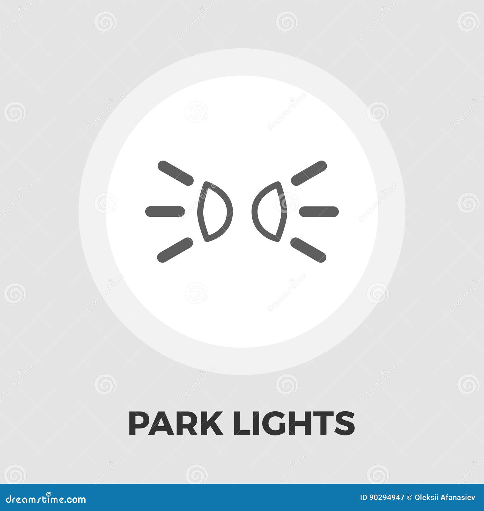 Park lights icon flat stock vector. Illustration of equipment 90294947