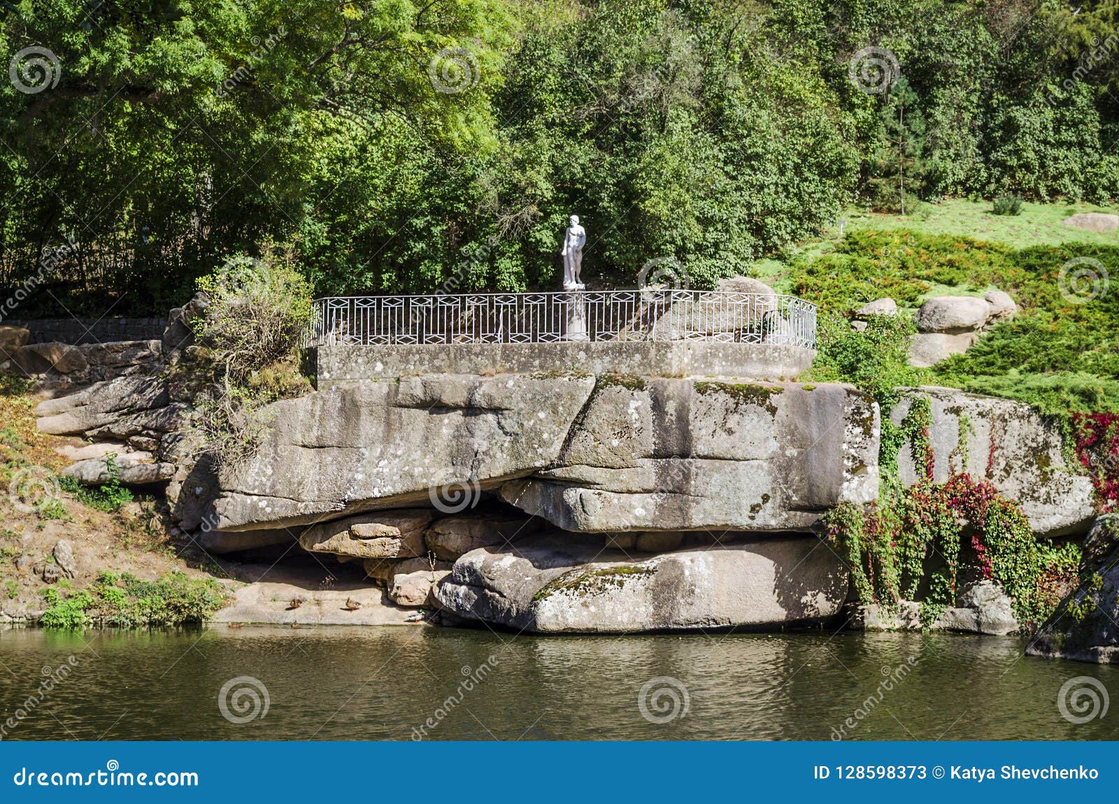 Park with statues stock image. Image of travel, monument 128598373
