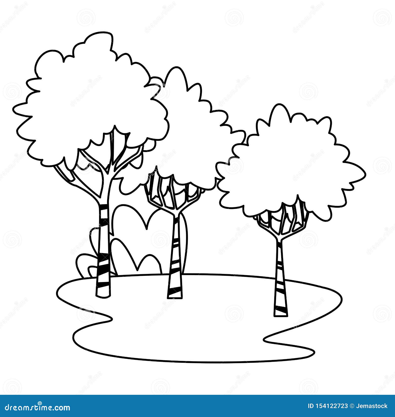 Park with Trees and Bushes Cartoon in Black and White Stock Vector - Illustration of abstract, lush: 154122723 Park with Trees and Bushes Cartoon in Black and White Stock Vector - Illustration of abstract, lush: 154122723