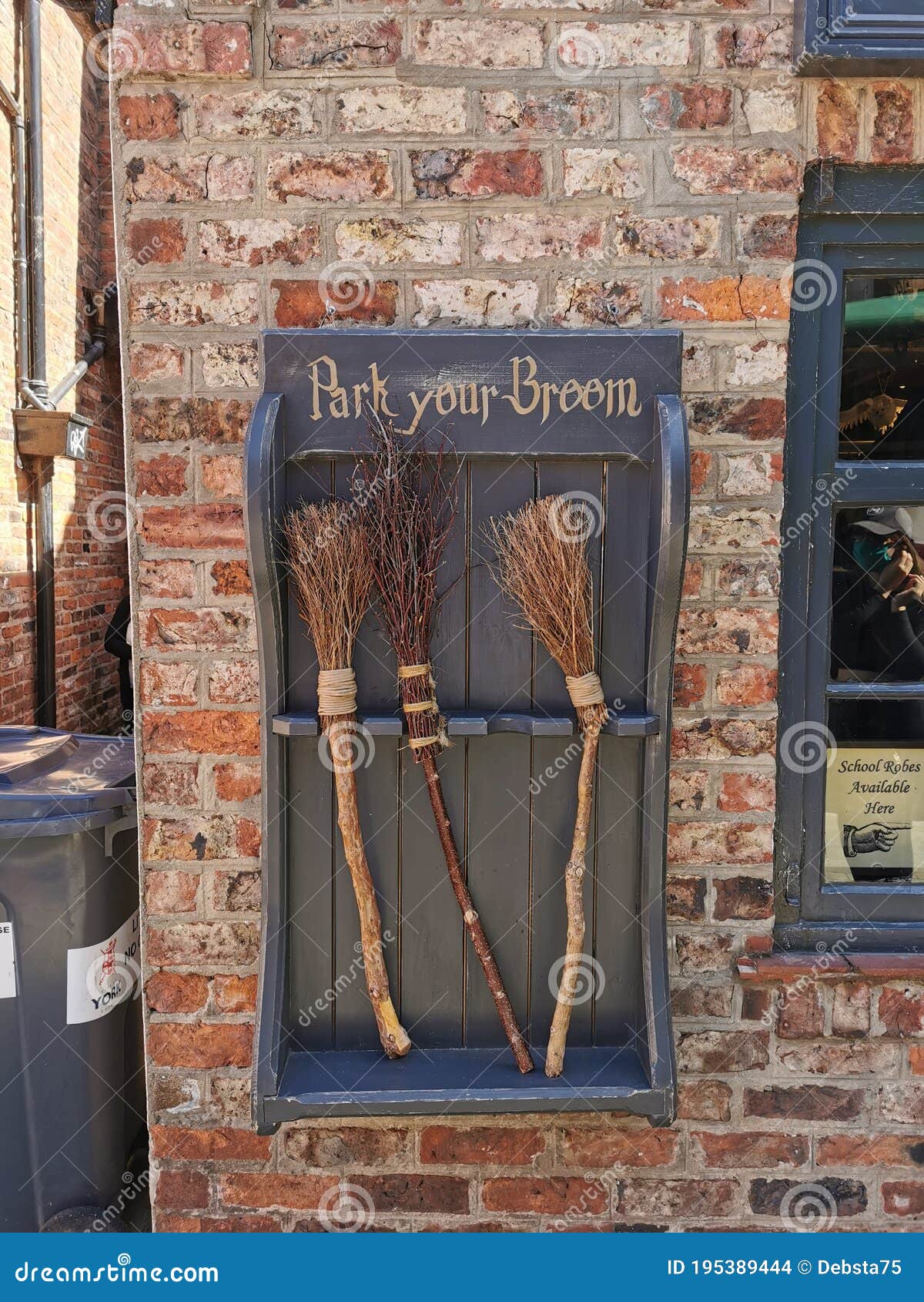 Park your broom editorial stock image. Image of iron 195389444