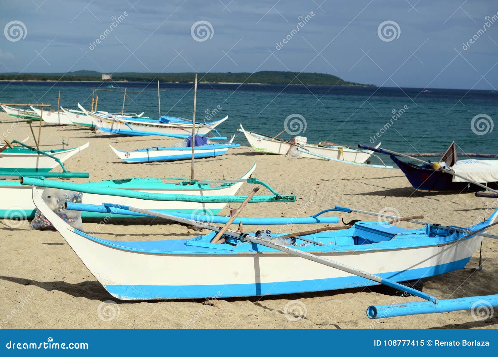 Parked Small Fishing Boat at Sea Shore Stock Image - Image of