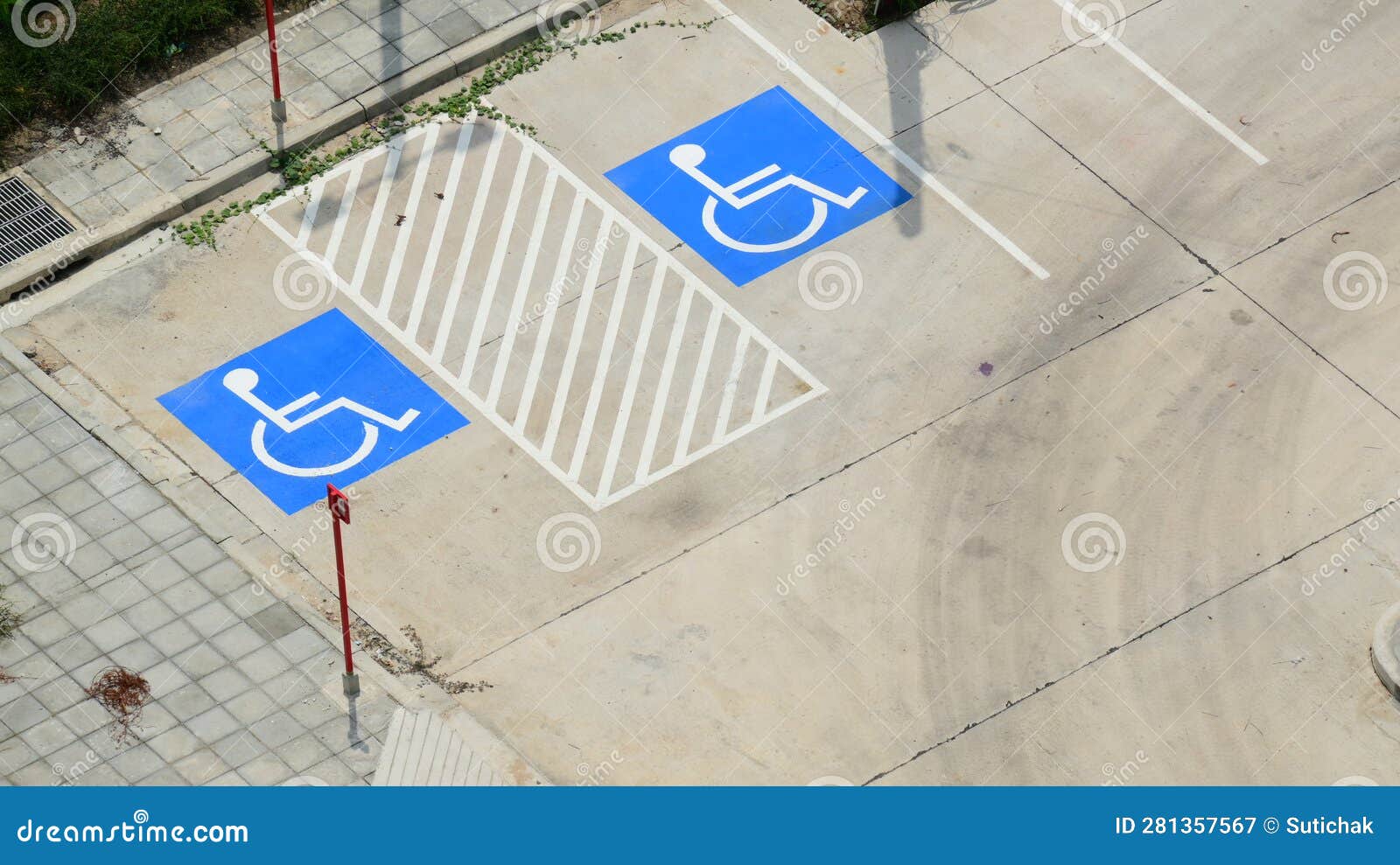 Parking Area for Disabled Person, Transportation Industry Stock Image