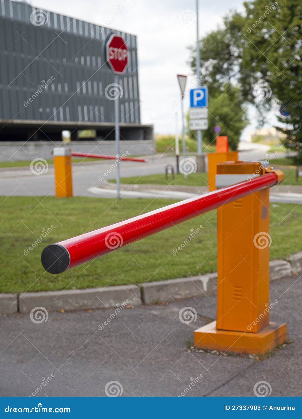 Parking barriers stock image. Image of availability, imagine 27337903